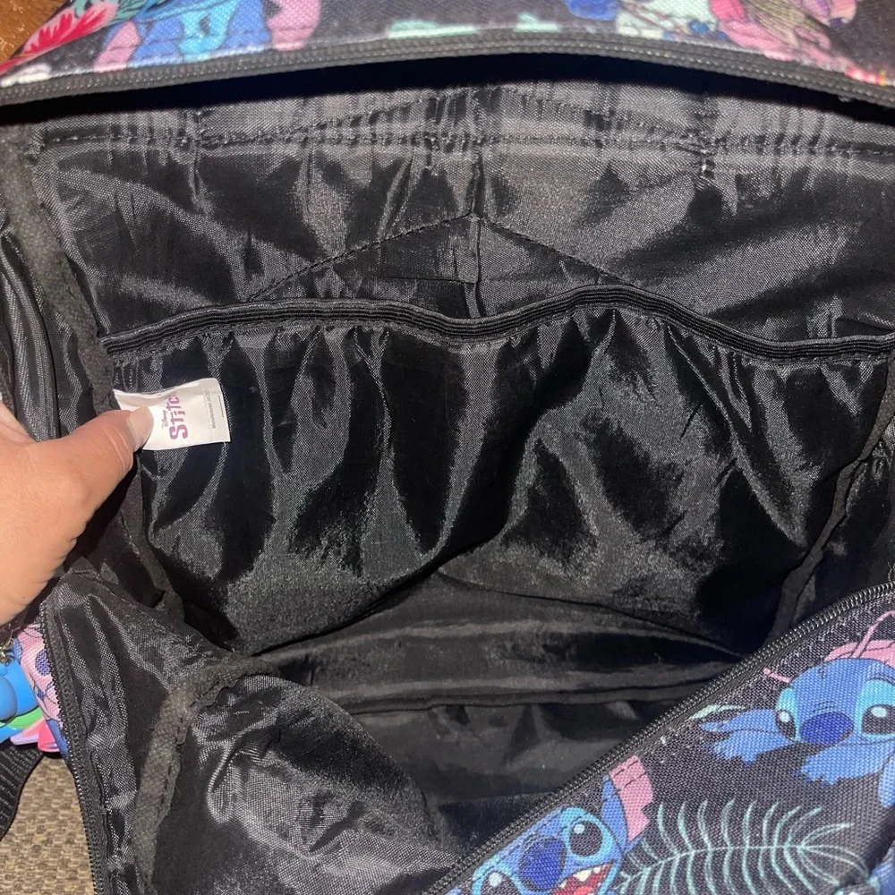 Colorful Stitch Backpack with Floral Design - Picture 6 of 10